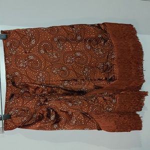 Dress Forum Asymmetrical Skirt in Rust Paisley